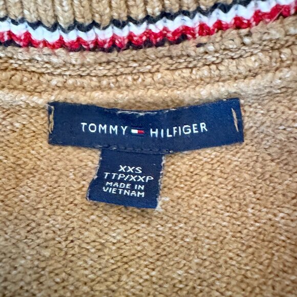 Tommy Hilfiger Camel Tan V Neck Sweater - Picture 6 of 8